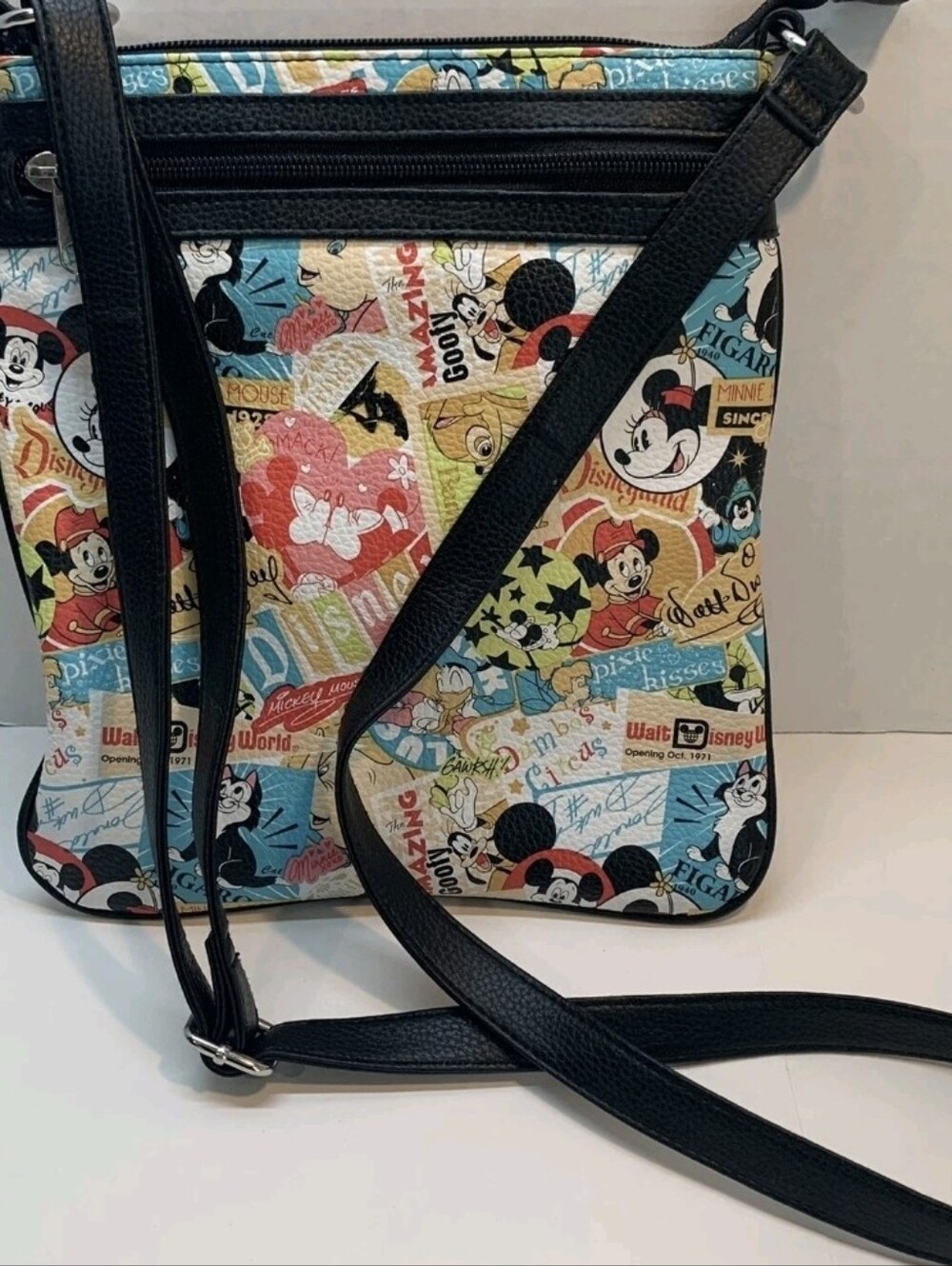 Disney Parks Exclusive Mickey Mouse Classic Collage Pattern Crossbody Bag #0319